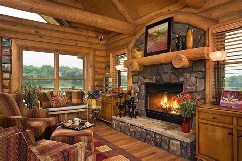 Decoradas Por Dentro Log Cabin Fireplace Log Cabin Living Log Cabin