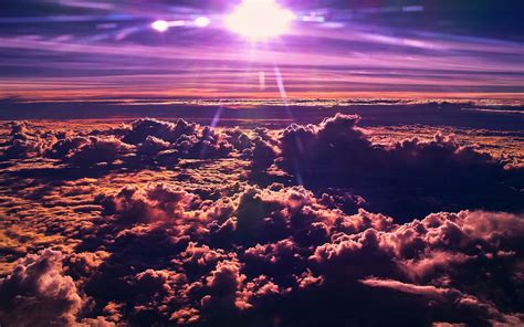 Purple Clouds Sunset Wallpaper 2560x1600 31508