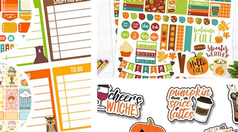 12 Free Printable Fall Planner Stickers To Decorate Your Planner This