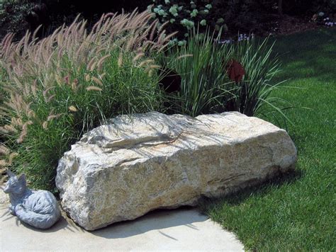 Natural Stone Sitting Rock Landscaping With Boulders Landscape
