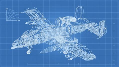 Blueprint Wallpaper Airplane Vehicle Aircraft Aerospace Engineering Technical Drawing