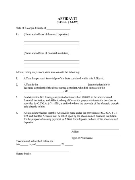 Ga Affidavit Fill Out And Sign Online Dochub