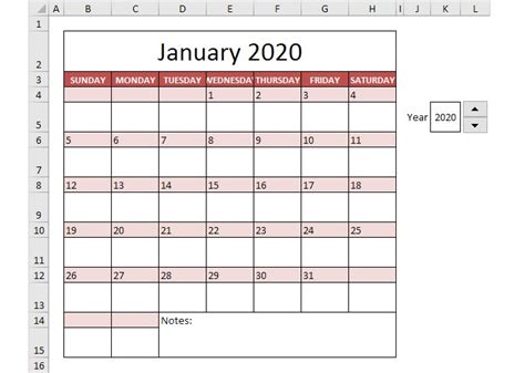 Calendar Template In Excel Easy Excel Tutorial Gambaran