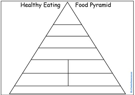 Blank Food Pyramid Worksheet Food Pyramid Pyramids Healthy Food Guide