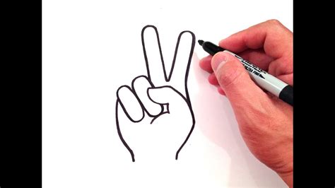 How To Draw A Peace Sign Youtube