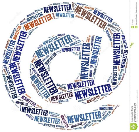 Newsletter. Word Cloud Illustration. Stock Illustration - Illustration of letter, subscribe ...