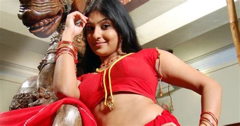 1stbuzz Tamil Actress Monica Hot Stills In Red Saree