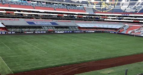 Así Luce La Cancha Del Estadio Azteca Para El Cruz Azul Vs Querétaro