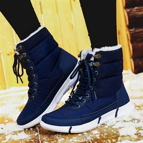botas de nieve impermeables para hombre y mujer zapatos cálidos de