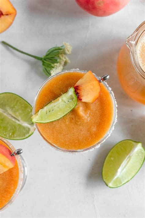 The Best Fresh Peach Margaritas Baked Ambrosia Recipe Peach