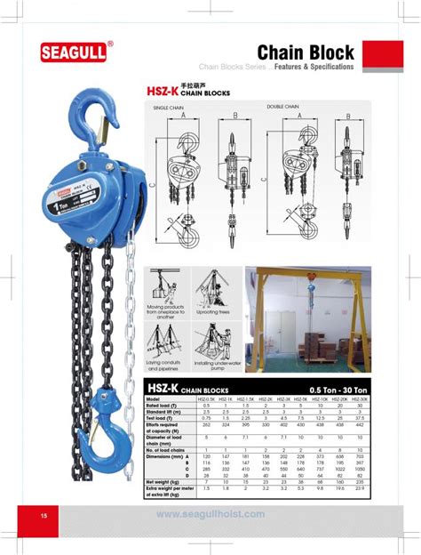 1 Tonne Manual Hand Chain Block For Building Trade Safe And Durable