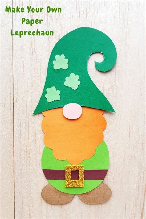Create Your Own Paper Leprechaun For Saint Patricks Day