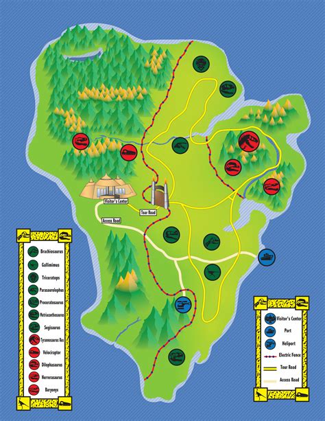 Jurassic Park Map By Theein On Deviantart