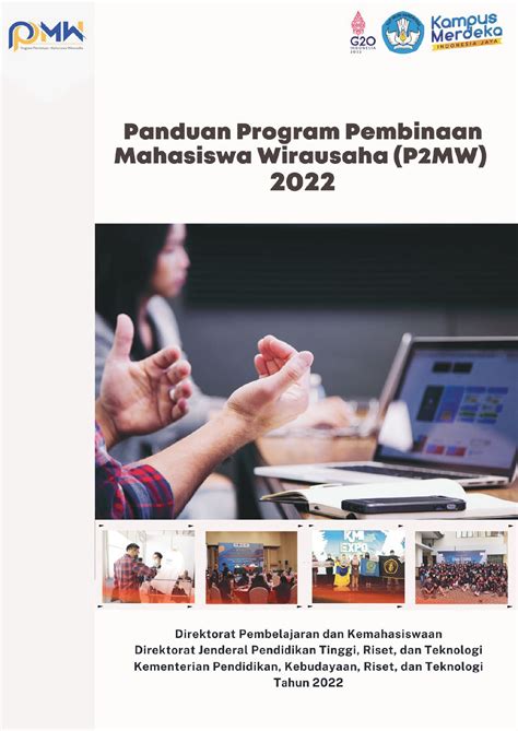 Buku Panduan Program Pembinaan Mahasiswa Wirausaha P2MW 2022 SEBI