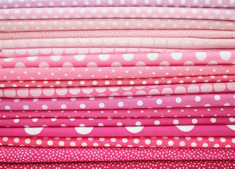 Pink Dots Polka Dot Fabric Sewing Fabric Pink Dots