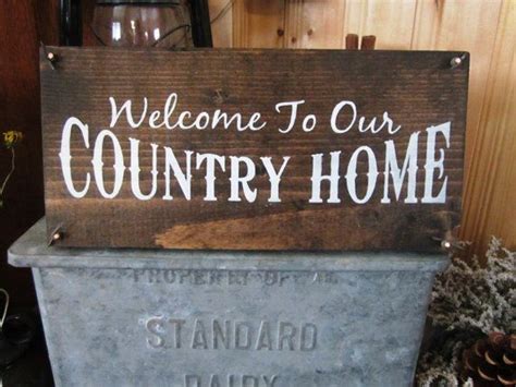Welcome Sign Welcome To Our Country Home Montana Wooden Sign Etsy