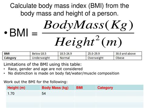 How To Calculate Bmi Example Haiper