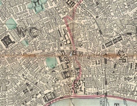Old Map Of London 1890 City Plan Antique Map Fine Etsy