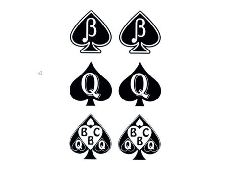 queen of spades qos set of six temporary tattoos black etsy