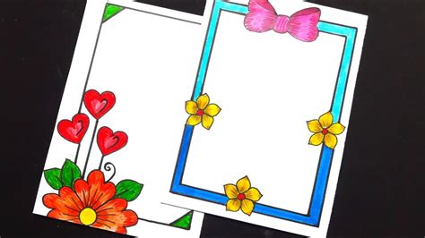 Easy Border Design How To Draw A Beautiful Border Design For Beginners