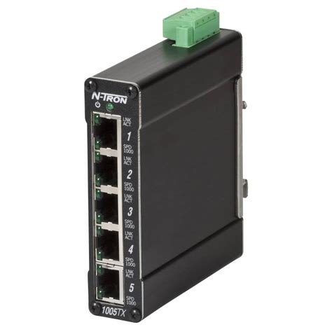 Red Lion N Tron 1005tx 5 Port Unmanaged Gigabit Industrial Ethernet