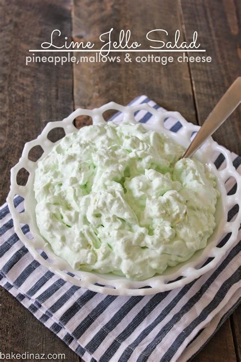 Lime Jello Salad Pineapple Marshmallows Cottage Cheese Mixed With Cool Whip So Good Add It To