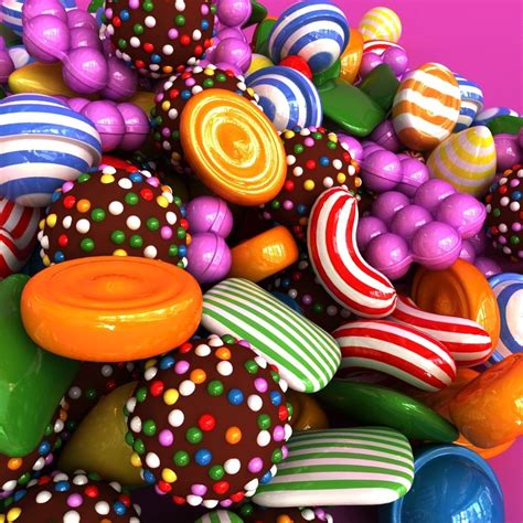 3d Candies Model Candy Lollipop Easter Eggs