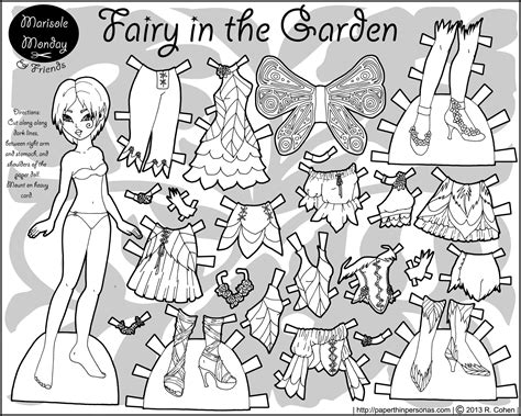 Paper toys paper coloring pages coloring calendar paper crafts retro printables dolls vintage paper paper dolls. Marisole Monday & Friends: Mia as a Fairy in the Garden ...