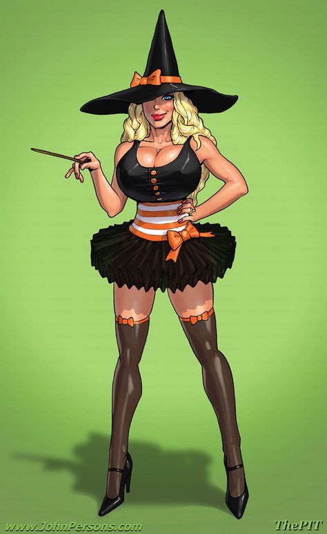 The Pit — Happy Halloween Interracial Art Witch Drawing Fantasy Witch