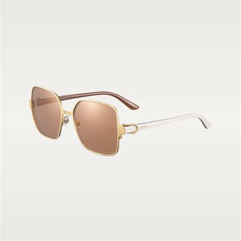 Cresw00384 Signature C De Cartier Sunglasses Combined Smooth Golden Finish Metal And Two
