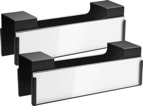 Set Of 2 Sturdy And Elegant Black Double Sided Aluminum