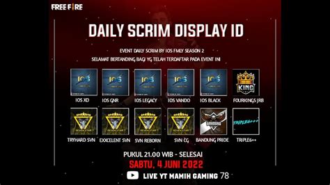 Event Daily Scrim By Ios Fmly Season 2 Youtube