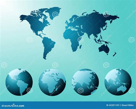 World Map Indicates Globe Countries And Backdrop Stock Illustration