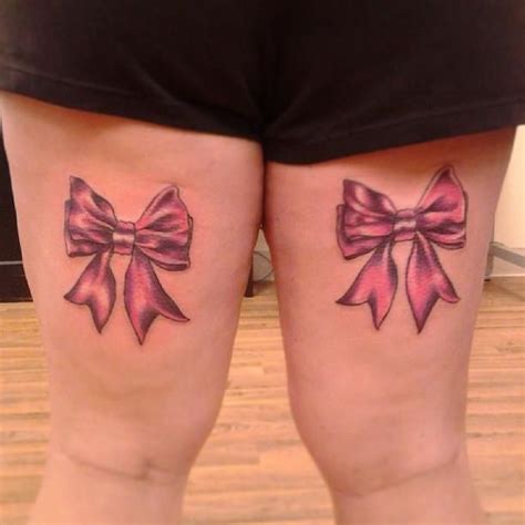 Back Of Thigh Bows Tattoo Lace Bow Tattoos Bow Tattoo Leg Tattoos