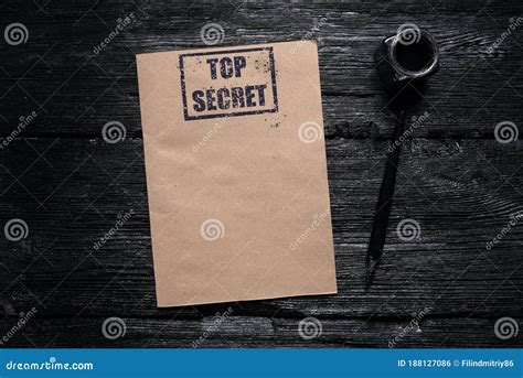 Top Secret Document Stock Photo Image Of Space Paper 188127086