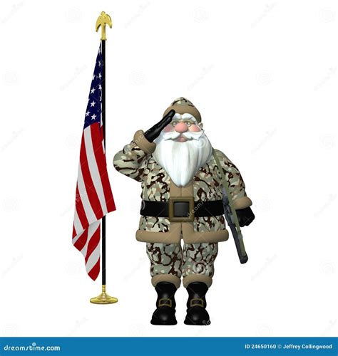 Military Santa Claus With Machine Gun And Grenade In His Hands Vector