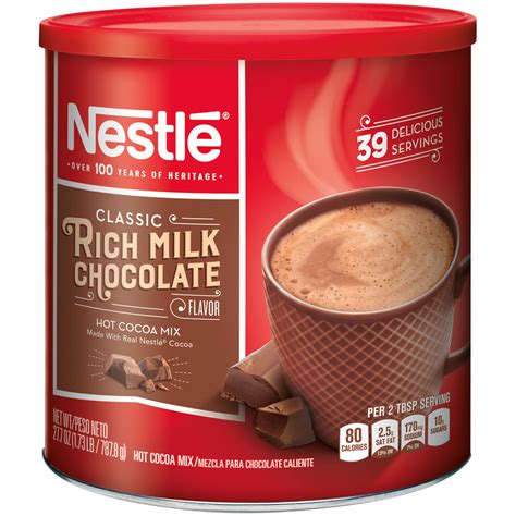 Nestle Rich Milk Chocolate Hot Cocoa Mix 277 Oz Canister