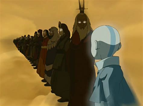 Hd Copy Of The Aang Looking At The Past Avatars From Avatar The Last