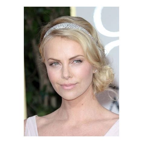 Charlize Therons Sophisticated Romantic Curly Blonde Updo Liked On