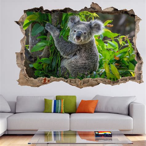 Koala Animal Wall Decal Sticker Mural Poster Print Art Kids Etsy Uk