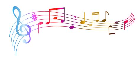 Notas Musicales De Color Png Transparente Stickpng