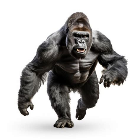 Premium Ai Image Professional Gorilla Photo Full Body In Movement 8k Uhd