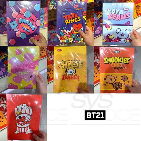 Bts Bt21 Official Authentic Goods B5 Note Snack Ver 182x257mm 32p