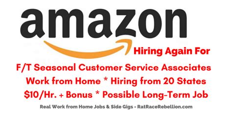 Amazon Hiring Again Seasonal Work From Home Customer Service