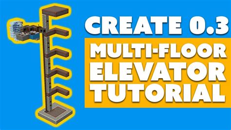 Minecraft Create Mod Multi Floor Elevator Tutorial Easy Youtube