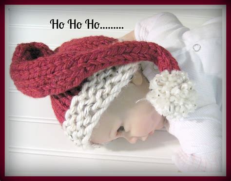 Ho Ho Santa Hat Knitting Pattern Sized Preemie, Baby, Child And Adult ...