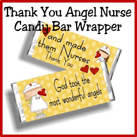 Check spelling or type a new query. Nurse Angel Thank You Candy Bar Wrapper | Everyday Parties