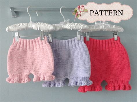 Knitting Pattern Diaper Cover Knitted Baby Bloomers Baby