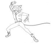 Print miraculous ladybug and cat noir kiss season 1 coloring pages