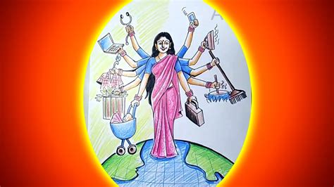 Women Empowerment Drawing Easy Womens Day Poster Drawing